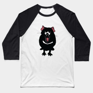 Tilly the Tasmanian Devil Pup on White Baseball T-Shirt